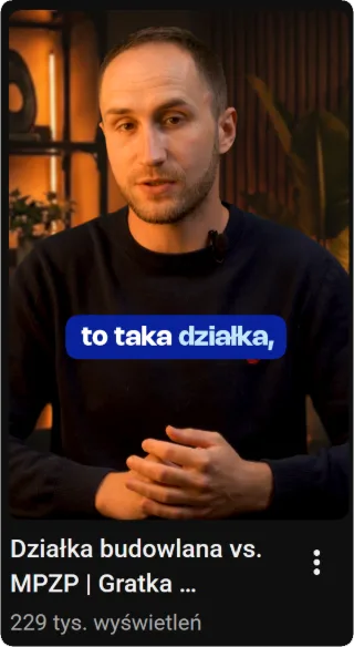 Działka budowlana vs. MPZP — 229 tys. wyświetleń